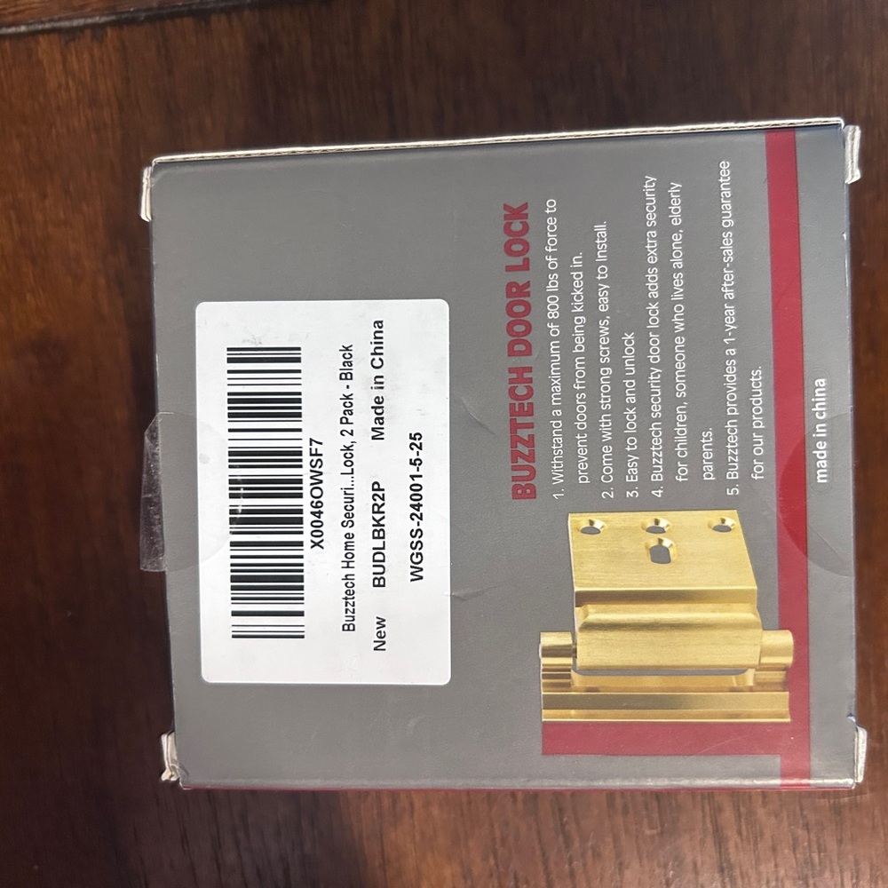 Buzztech Gold Door Lock 2 Pack - Picture 4 of 5